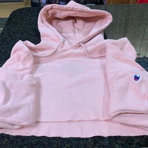 Women’s small champion pink half hoodie worn once